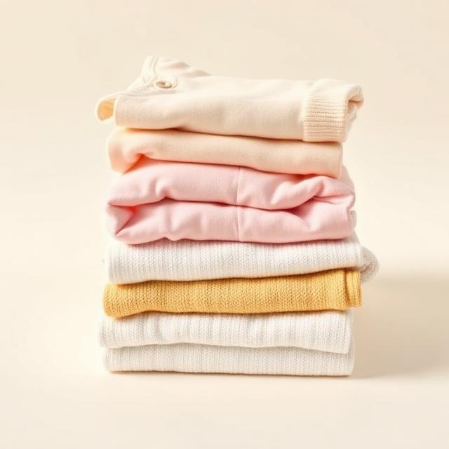 Folded baby clothing