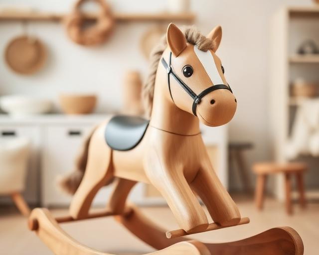 Wooden rocking horse toy